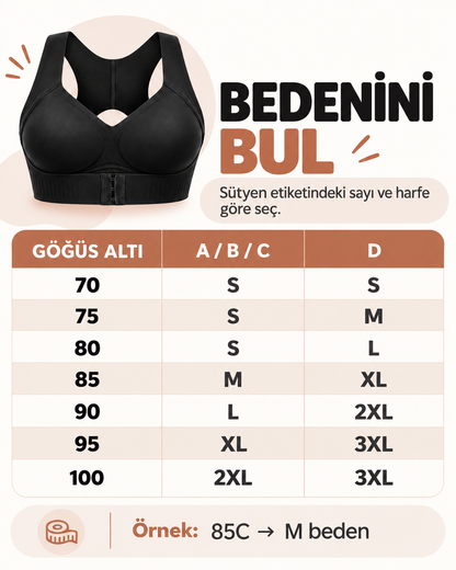 Çapraz Sırt Destekli Toparlayıcı Sütyen